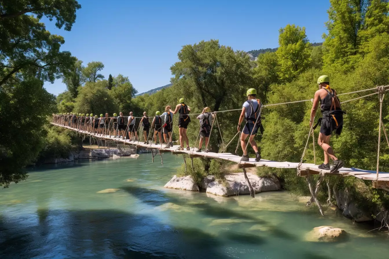 accrobranche vallon pont arc team building reussi 1 1