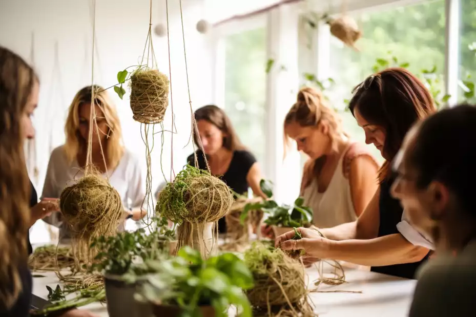 atelier kokedama macrame team building ile france 1 1