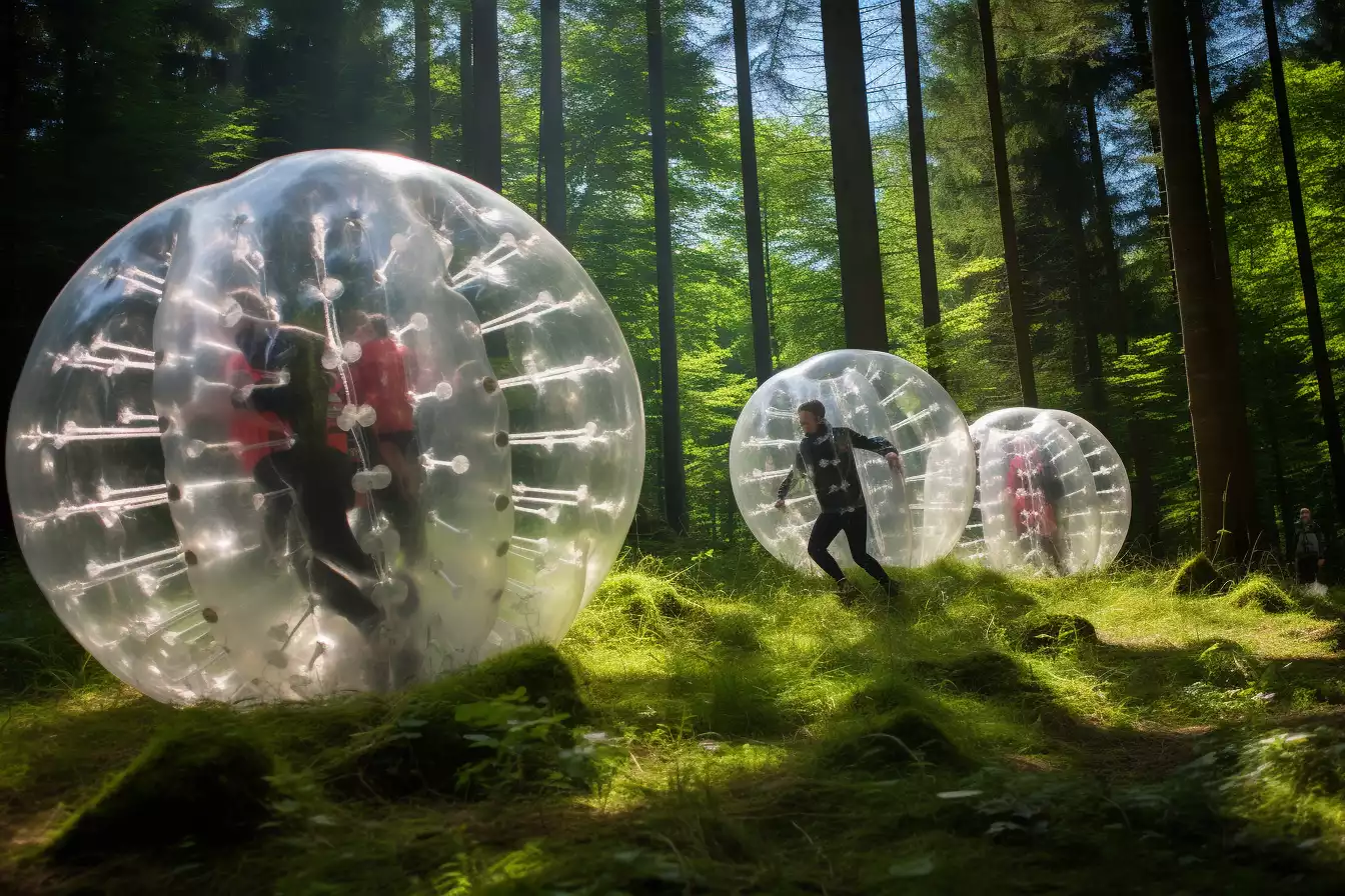 bubble team building archery bump mondragon renforcement equipe 2 1