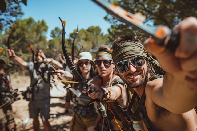 archery tag team building sete herault 1