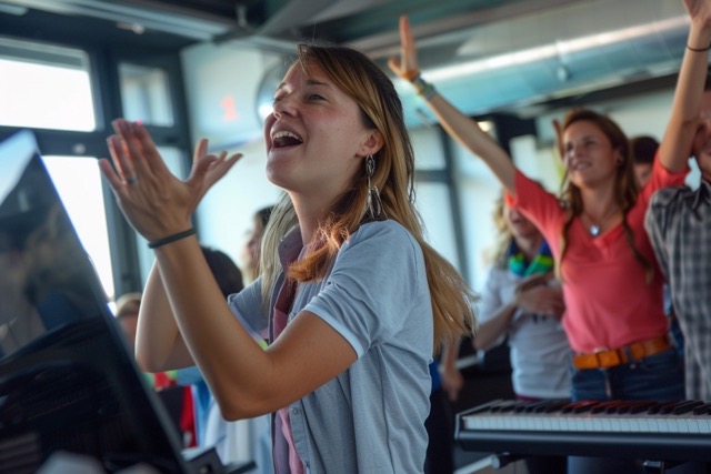 atelier musical team building defense visite groupe 3 Moyenne