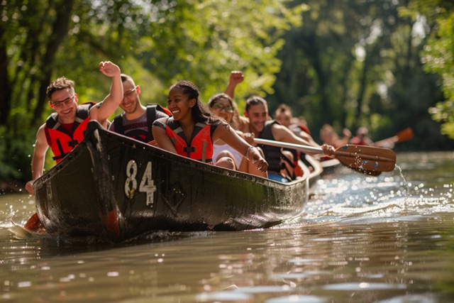 canoe team building montreuil 1