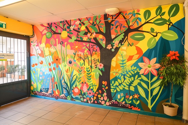 fresque collective vegetale team building 2