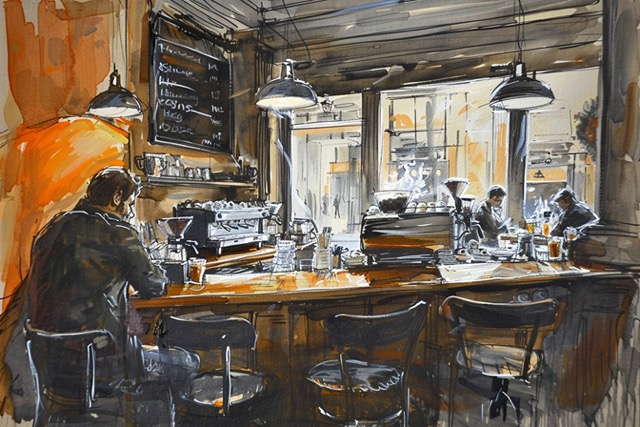 atelier coffee painting team building paris idf 4