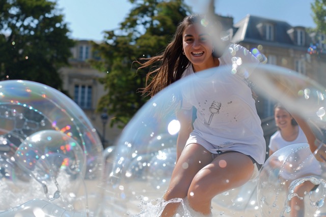 bubble foot team building poitiers 1