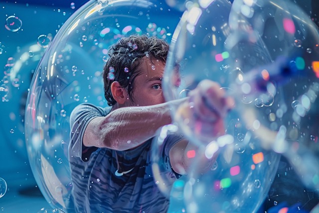 bubble team building archery bump portes valence 1