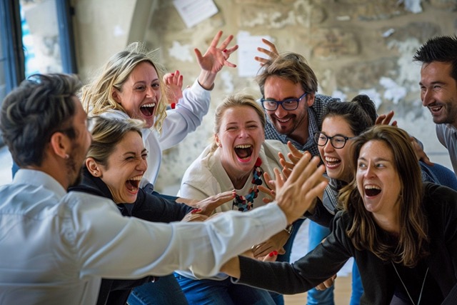 chain reaction team building collaboration teamwork 1