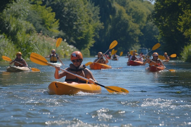 kayak team building a joigny experience cohesion equipe eau 3