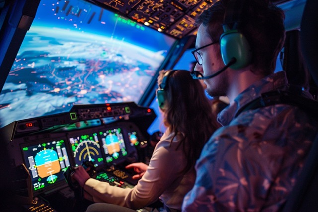 simulateur vol team building vanves 2