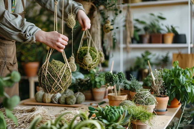 atelier kokedama macrame team building 2