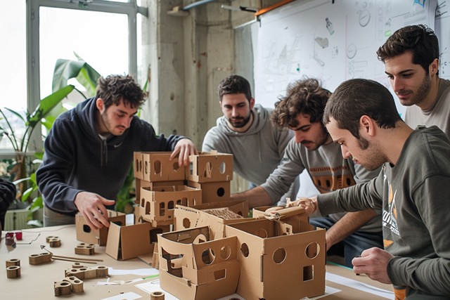 construction bolides carton team building plein 2